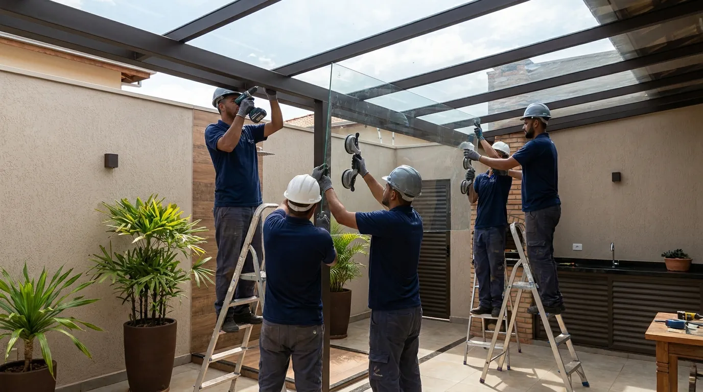 Fechamento de Varanda Gourmet de Apartamento